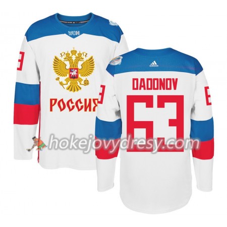 Pánské Hokejový Dres Rusko Evgenii Dadonov 63 Světový pohár v ledním hokeji 2016 Bílá Premier
